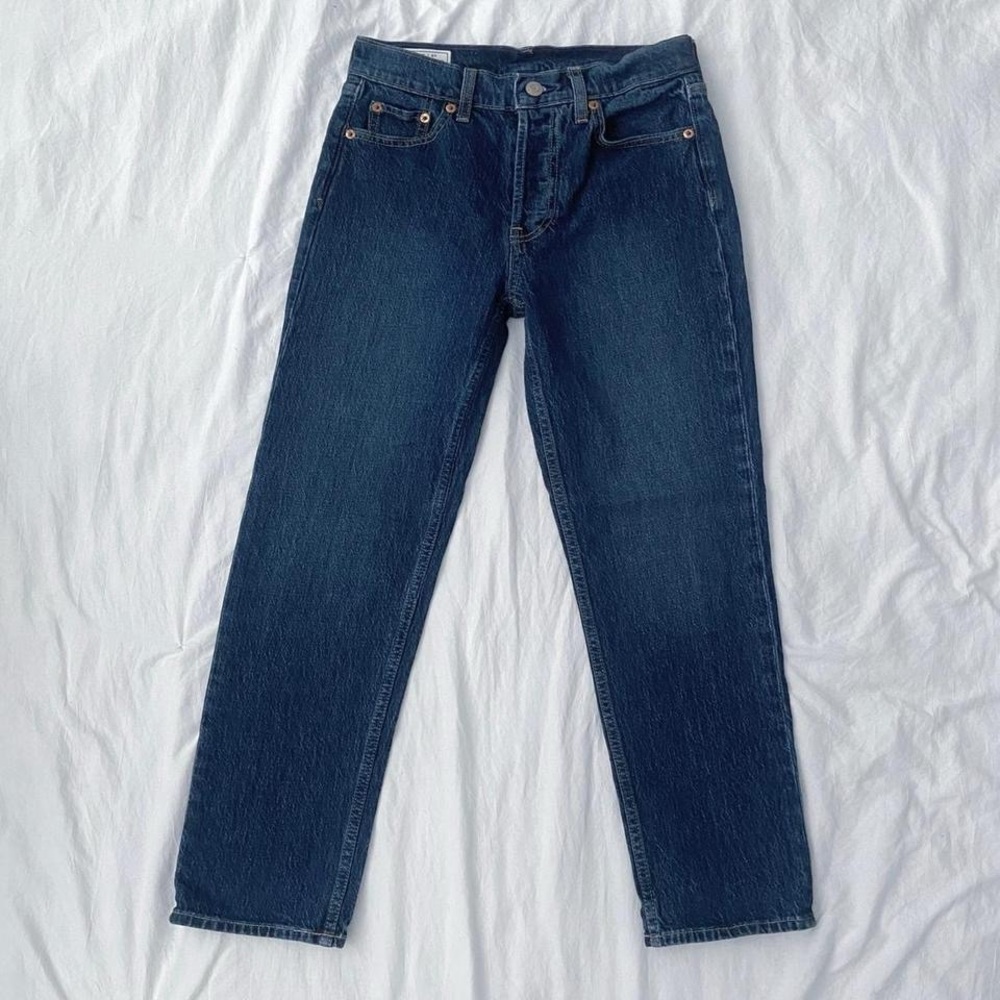 Gap Cheeky Straight Dark Wash Denim Jeans size 0R/25